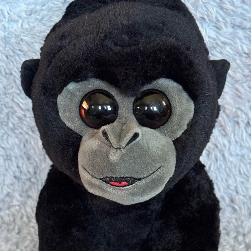Ty Classic Bo Monkey Plush 9” Black Chimp Stuffed Animal Big Eyes Toy